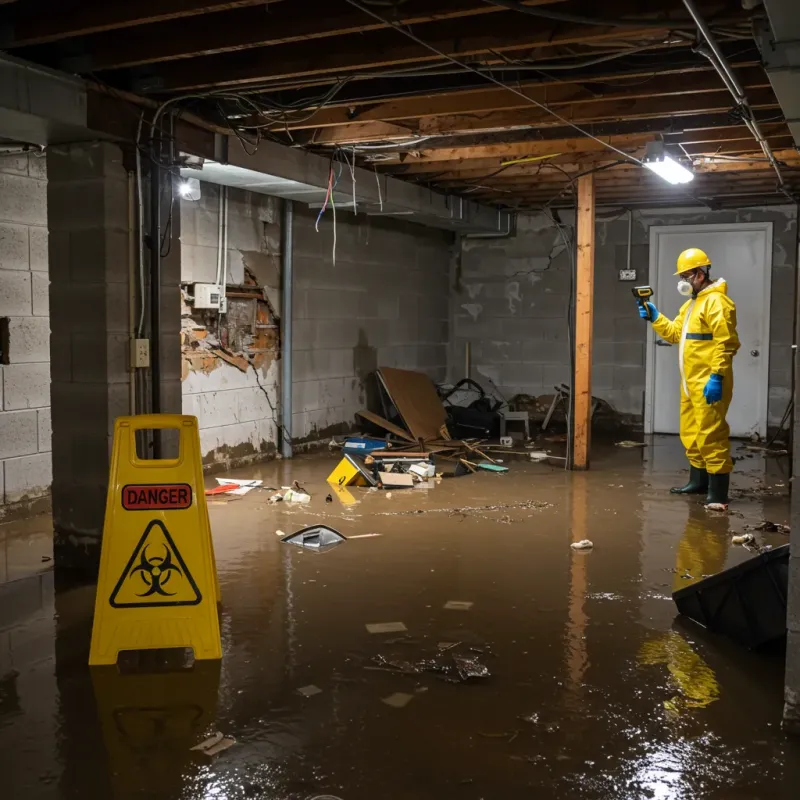 Flooded Basement Electrical Hazard in Lanai City, HI Property